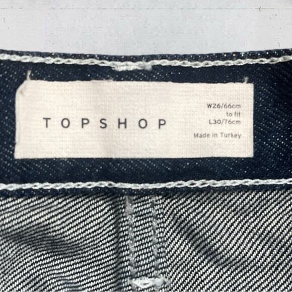 Topshop Cropped Length Zipper Pocket Jeans Size 26 - Picture 6 of 10